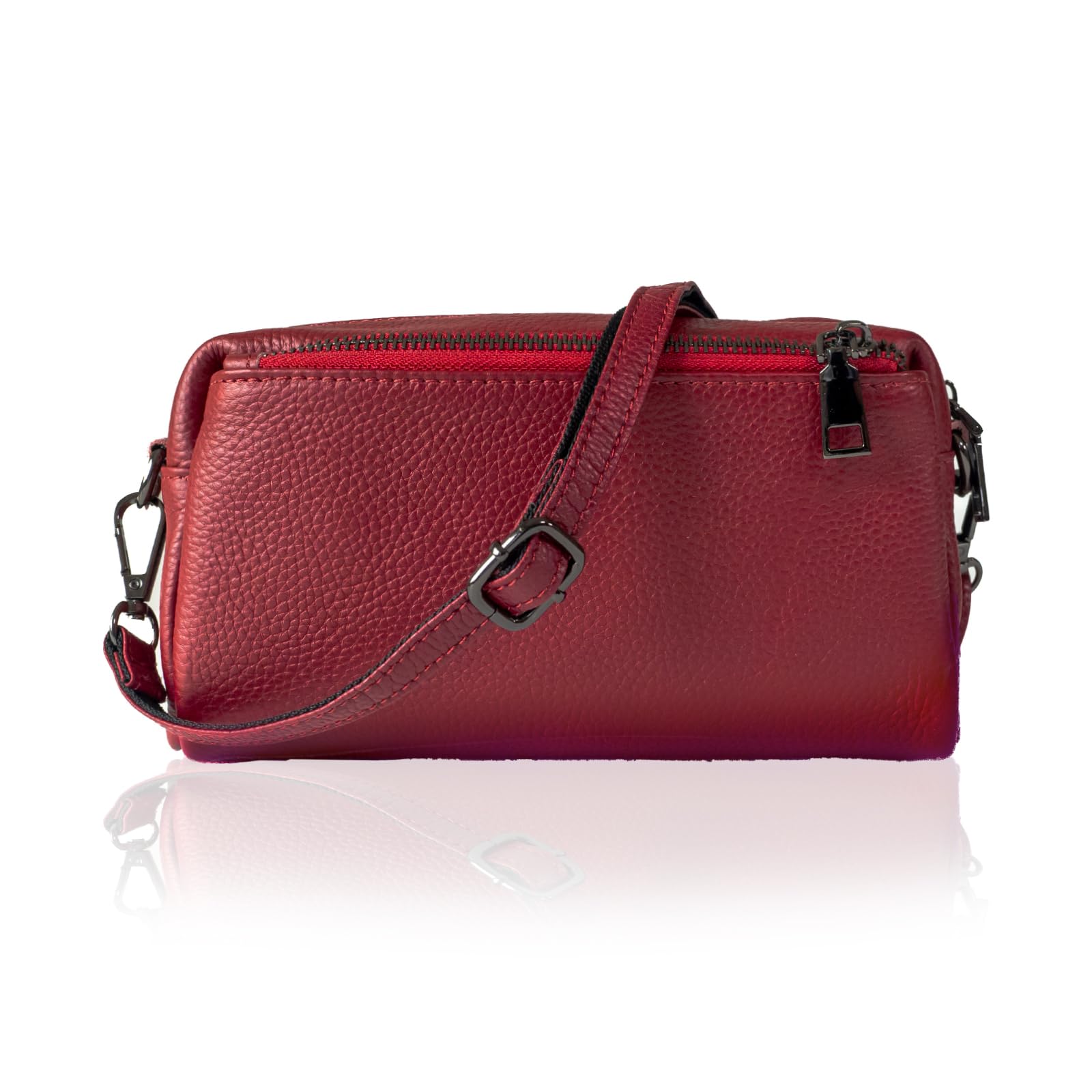 

Genuine Leather Shoulder Mini [masamilk] Bag, Bag, Small, Compact, Cowhide, Crossbody, Lightweight, Women s (Wine Red)