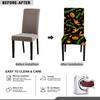 Halloween Dining Room Spandex Chair Cover Stretch White Chair Seat Slip Cover Removable For Kitchen Cheap Chair covers wedding