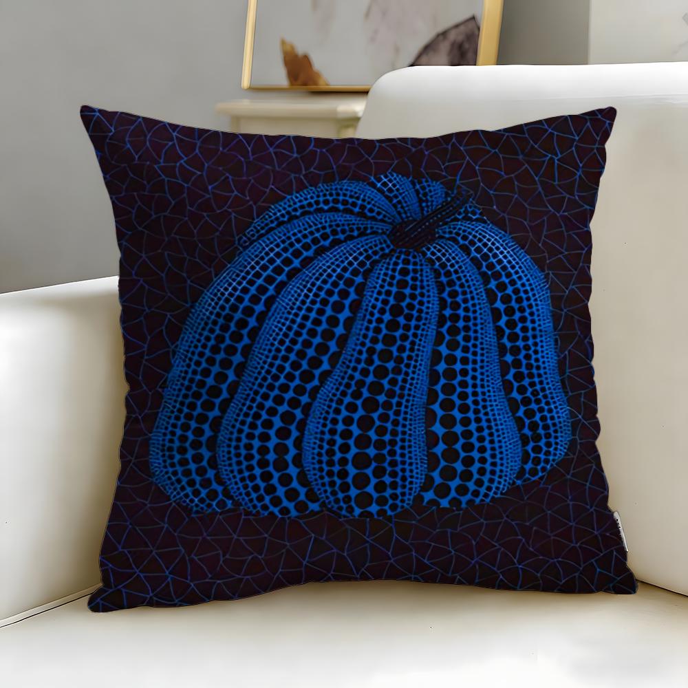 classic artist Yayoi Kusama Cushion Cover Soft & Easy-Wash Pillow Case – Versatile for Couch, Bed, Travel and Office