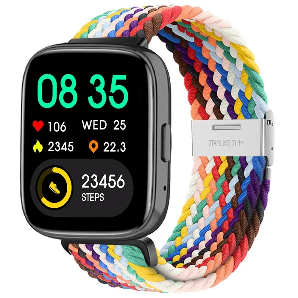 New Nylon Braided Solo Loop Strap for Redmi Watch 5 3 Lite Band for Xiaomi Watch 5 3 Active Wristband Elastic Weave Bracelet
