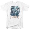 Der Hobbit Hauptcharaktere T-Shirt Herren Lizenziert Fantasy Film Tee Bilbo Weiß