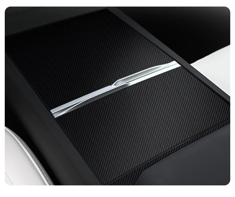 Echtes Kohlefaser-Mittelkonsolen-Panel-Set für Tesla Model 3 Highland