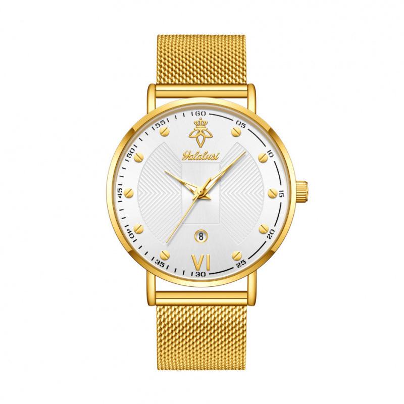 Yalalusi Luxury Dw Watch Mesh Strap Women'S Watch Couple Watch Calendar Quartz Watch Light Luxury Waterproof Ladies Watch