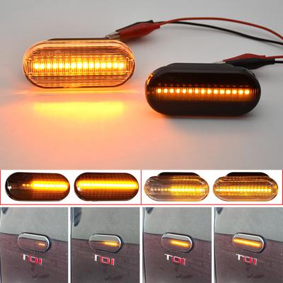 2pcs Dynamic Led Turn Signals Side Marker Light Lamp for VW Volkswagen Bora Golf 3/4 Passat 3B Polo 6N Sharan Vento T5 SEAT