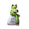 Frog Sitting On Stone Personalized Collectible Frog Statue Mascot Frog  Figurine Garden Decoration