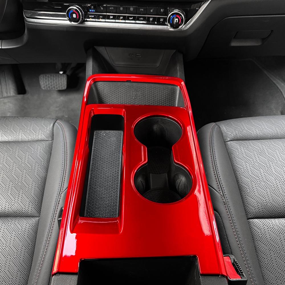 For Chevrolet Equinox LS 2025 2026 Car Tuning 1PCS Carbon Fiber Center Console Button Water Cup Frame Cover Trim Accessories LHD