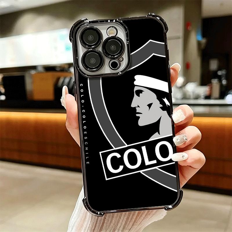 Social Y Deportivo Colo Club Plating Phone Case For Iphone 16 17 Pro Max Air 16E 14 15 Plus 12 13 Mini Anti-Fall Airabag Cover