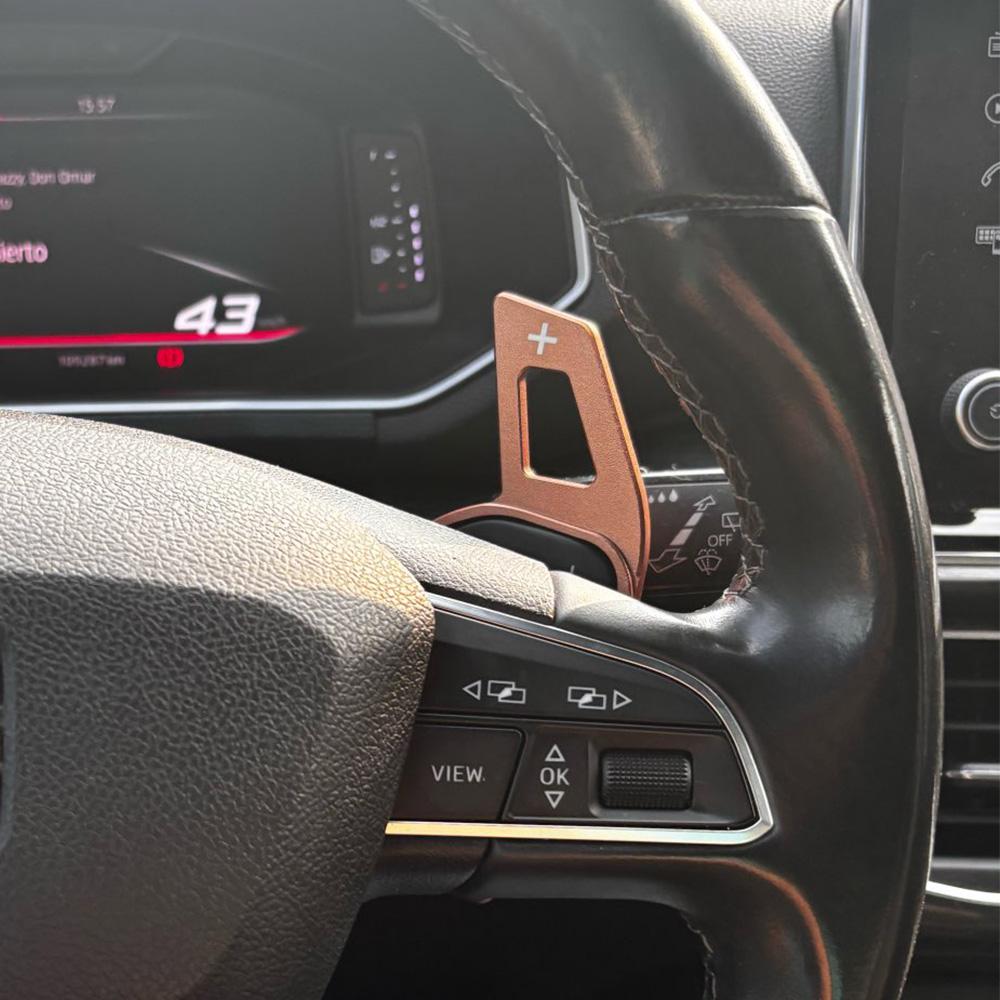 Shift Paddle For Seat Leon FR Cupra Ateca Ibiza 6P Arona Tarraco Alhambra Car Steering Wheel Extension Shifter DSG Gear Stickers