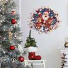 3D Wall Breaking Santa Claus Reindeer Wall Sticker Self Adhesive Living Room Bedroom Entryway Decor