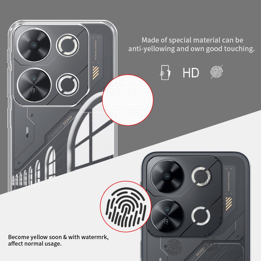 Für Itel P65 Hülle Klar Weiche Silikon Stoßfänger Handyhülle Für ITEL P65 P 65 ITELP65 Mode Transparent Stoßfest Neu Rückseite