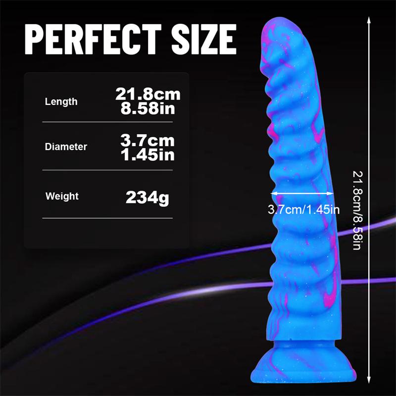 Dragon Scale Mixed Color Mini Simulation Penis Double Layer Liquid Silicone Giant Super Thick Female Sex Toys