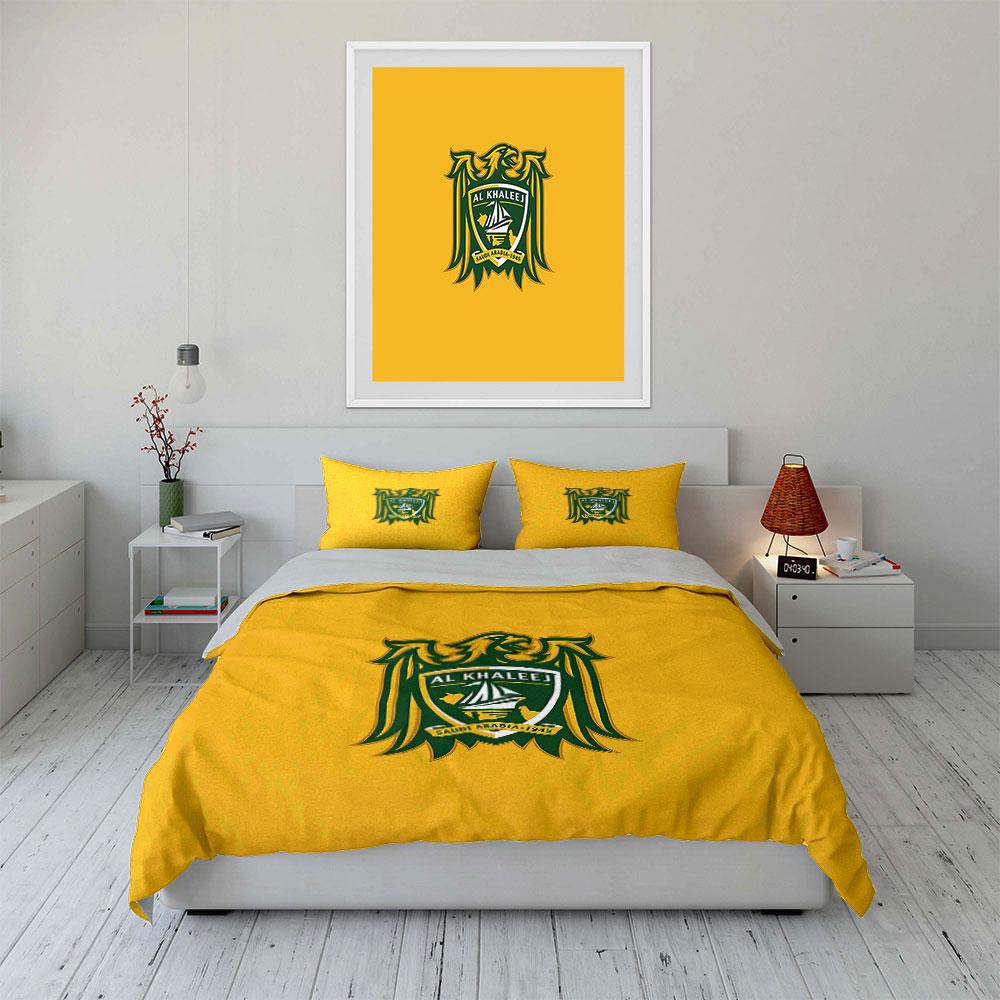 Al Khaleej Saudi Logo Design Bedding Duvet Cover Set Duvet Cover Pillowcases (1*Duvet Cover 2*Pillowcases, without duvet insert)