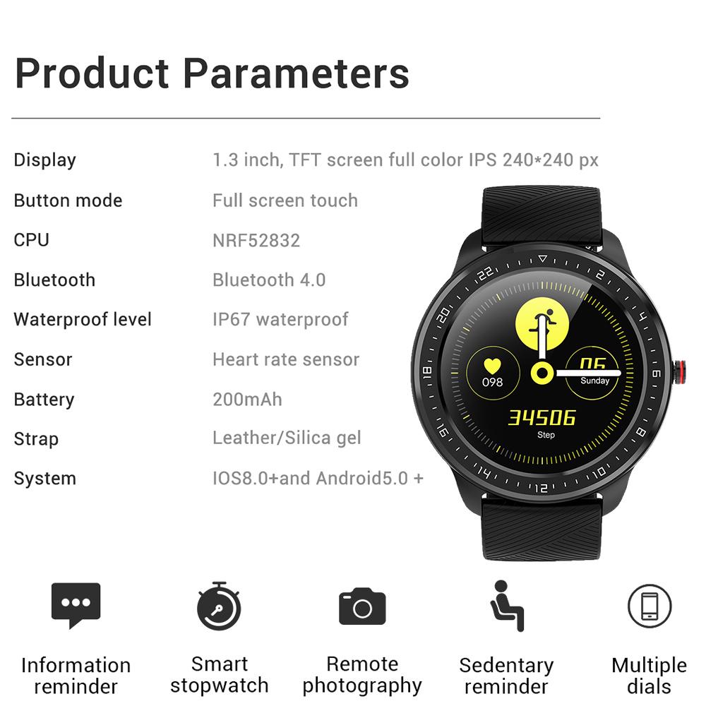 Buy Z06 Full Screen Touch Smart-Watch Waterproof Heart Rate Monitor Blood  Pressure Bluetooth Smartwatch at affordable prices — free shipping, real  reviews with photos — Joom