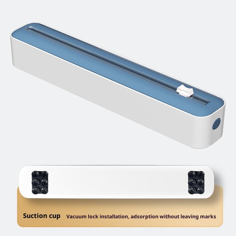 Dvojbřitý řezák na potravinovou fólii magnetický typ nastavitelný řezák na pečicí papír a hliníkovou fólii úložný box