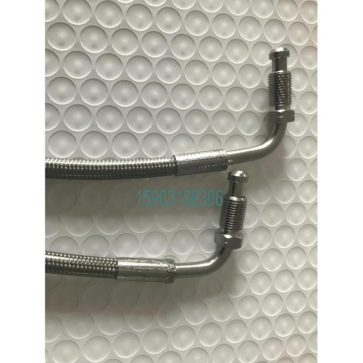 Motorcycle PTFE smooth bore stainless steel braided disc brake hoses clutch lines kits with stainless steel fittings