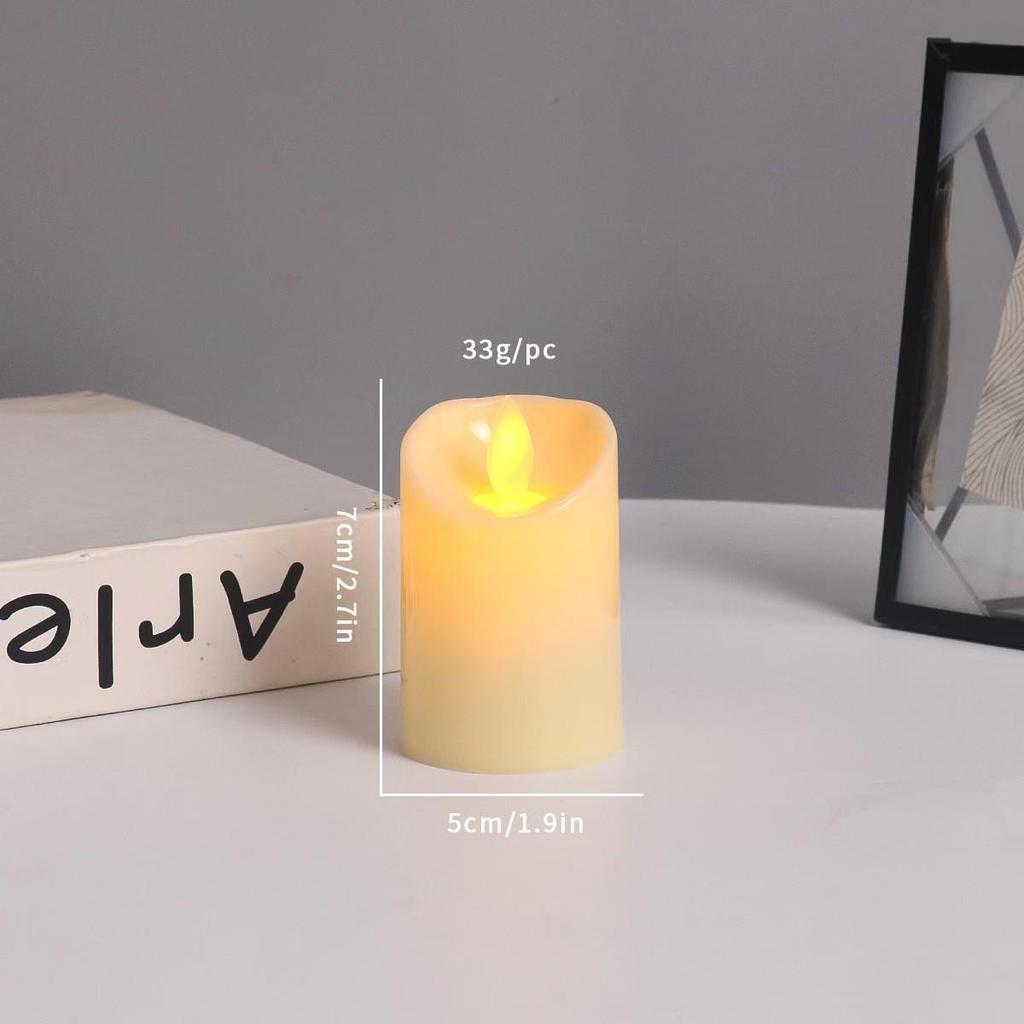 LED Swing Flame Candle: Slanted Mouth Design for Weddings, Cafes, Clubs, and Decor