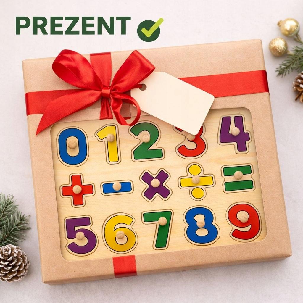 Wooden Puzzle Numbers Mathematics 15 pcs Montessori Learning