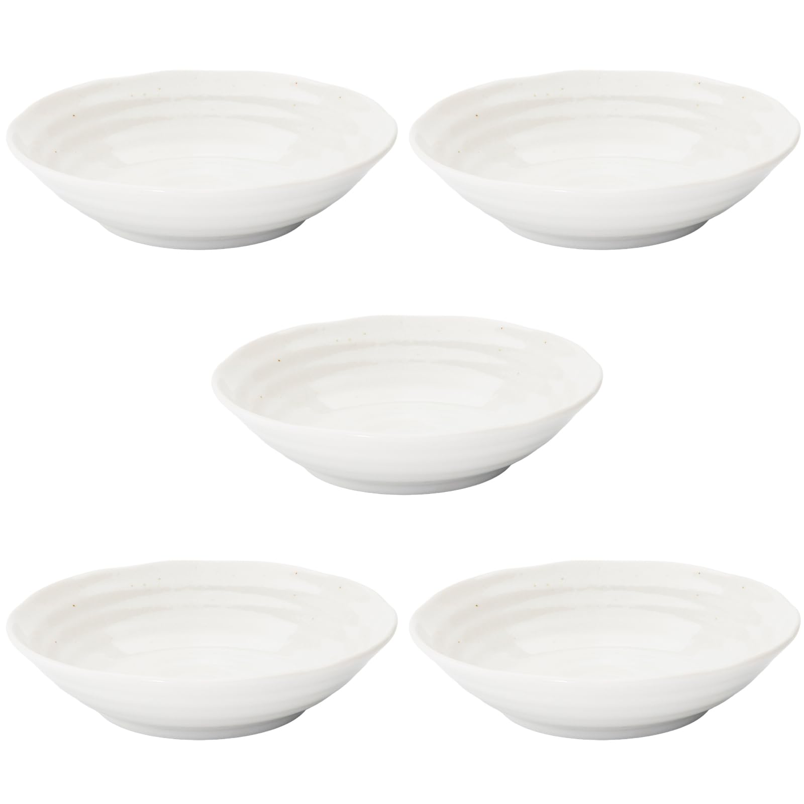 

Mino Ware Dinnerware Set of 5 and Small 17cm Microwave and Dishwasher Made in Product Number 564639 Konhiki Glaze (Small, Medium, Bowls, Approx. белый