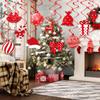 1set/ 12pcs Christmas Spiral Charm, Christmas Lollipop Gift Box Bell Spiral Charm, Holiday Dress Up Holiday Charm