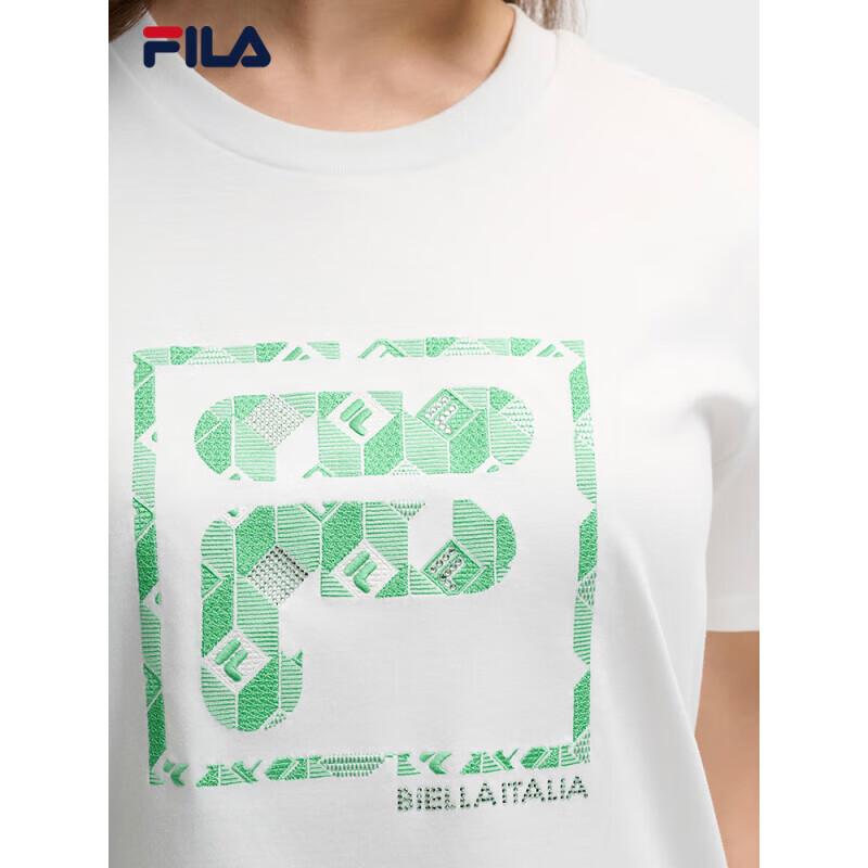 FILA Women's Knitted Short Sleeve Round Neck T-Shirt