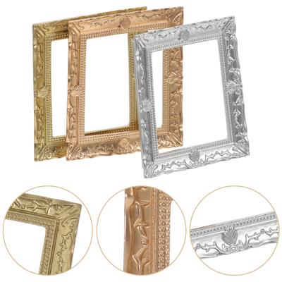 3 Stück Miniatur-Fotorahmen, Mikro-Landschaftsdekore, Haus-Bilderrahmen, Dekoration, Zubehör, Modelle, DIY, kleine winzige Collage