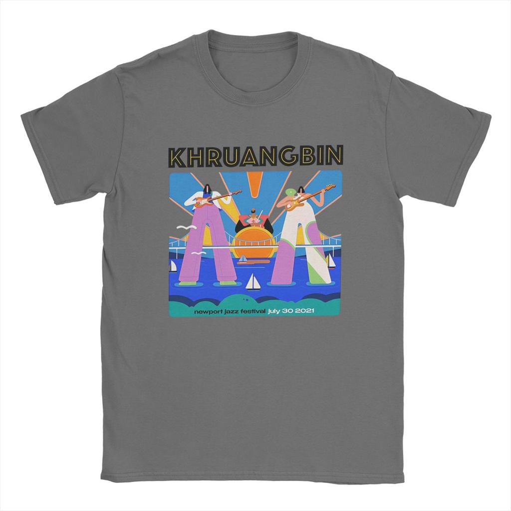 Magliette Jazz Newports Khruangbin da Uomo Top in Cotone Divertenti Manica Corta Girocollo Maglietta Magliette Estive