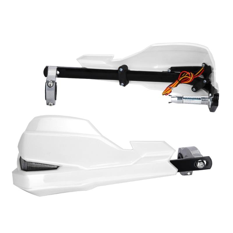 Universal Motorcycle Handlebar LED Running Light Handguard Kit with Aluminum Frame for Off Road Riding Protection