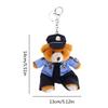 Stylish Keychain Pendant Cartoon Police Bear Dolls Bag Pendants Bag Charm Backpack Pendant Gift for Law Enforcement Fans