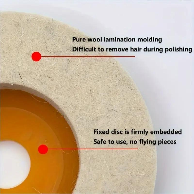 1 Stück/5/10 Stück 4 Zoll Filz-Polierscheibe, Polierscheibe, Metall Aluminium, Edelstahl, Schmuck, Holz, Glas Polierscheibe