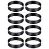 8 Pieces Nonstick Stainless Steel Crumpet Molds Crumpet Rings English Muffin Rings Double Rolled Tart Rings for Baking