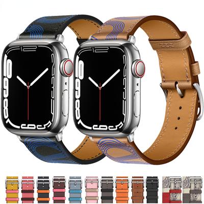 Skórzany pasek na pasek do zegarka Apple 44mm 45mm 49mm 41mm 40mm akcesoria opaska na nadgarstek bransoletka correa iWatch seria 5 6 SE 7 8 ultra