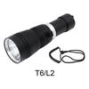 Scuba Diving Flashlight Waterproof Aluminum Alloy Floodlight Light Submarine for