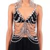 Fashion Sexy Exaggerated Bikini Body Chains Set Ximang Seller in Europe and America Tassel Chest Necklace Panties Red Jewelry