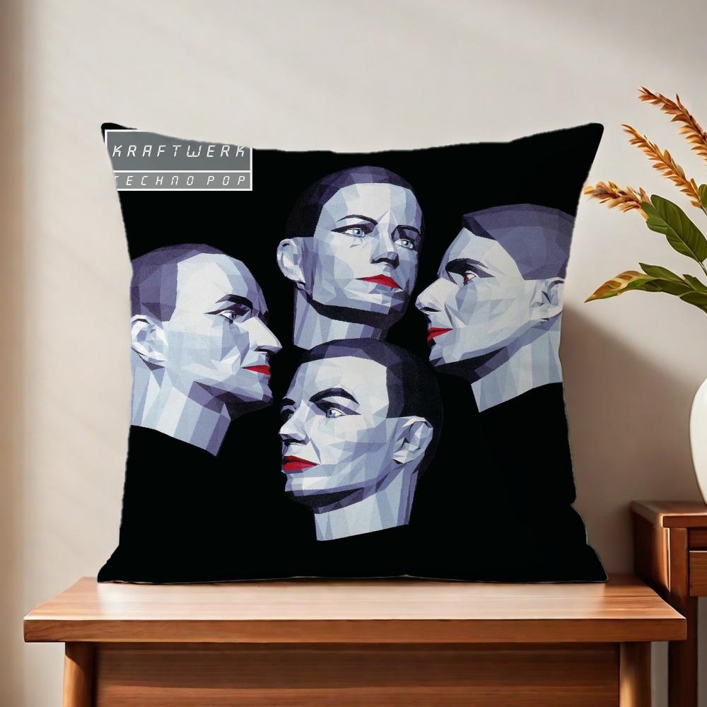 KKraftwerk Music Cushion Cover For Pillow Printing Sofa Decoration Home Car Room Coffee Shop Office Nordic Simplicity