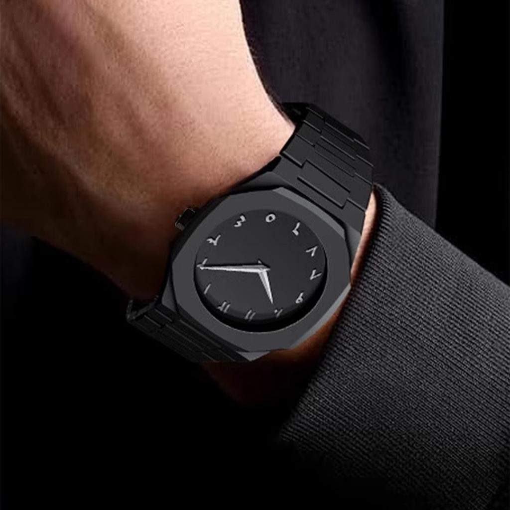 Enkel avslappet herre-dameklokke personlighet arabisk digital kvartsklokke rund urskive kvartsklokke egnet for dagliglivet gaver