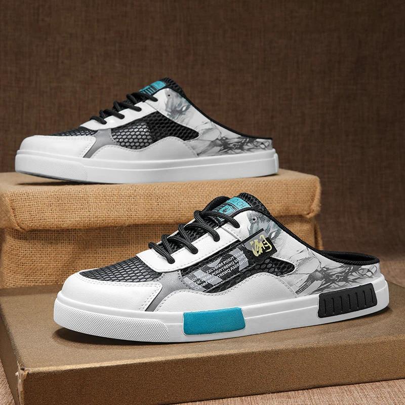 Fashion Big Size 47 Luxury Men Half Slippers Sandals Comfortable Casual Shoes Men Fashion Sneakers Anime Men Slippers Slides Footwear