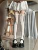 Lolita White Lace Bow Over-the-Knee Velvet Socks