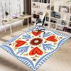1pc Heart Pattern Area Rug Soft Flannel Floor Mat for Living Room, Bedroom and Carpet, Sofa Coffee Table Floor Mat, Decorative Rug q09