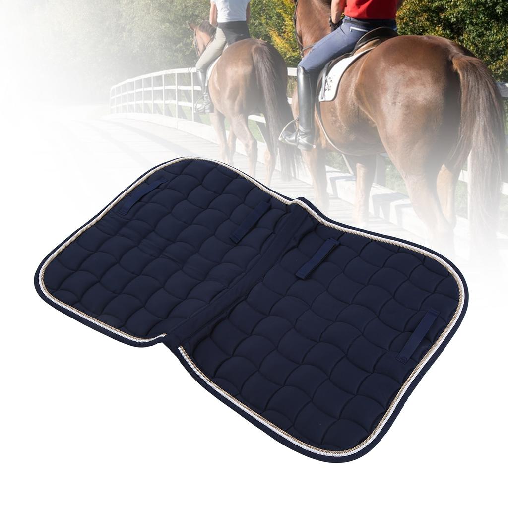 Saddle Pad Soft Breathable All Purpose Double Rope Saddle Pad with Hand Strap and Girth for Horses