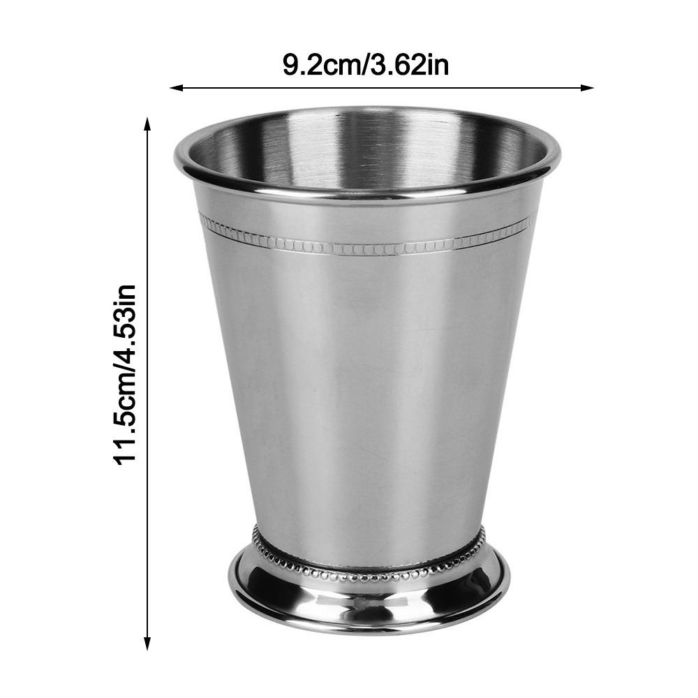 2pcs Stainless Steel Stainless Steel Cocktail Mug Silver Mojito Cup Mint Julep Cup  Restaurant