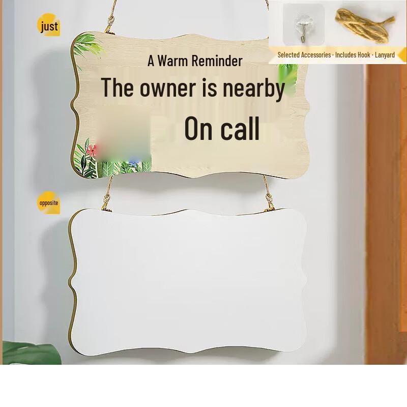 Wooden Business Hours Door Sign