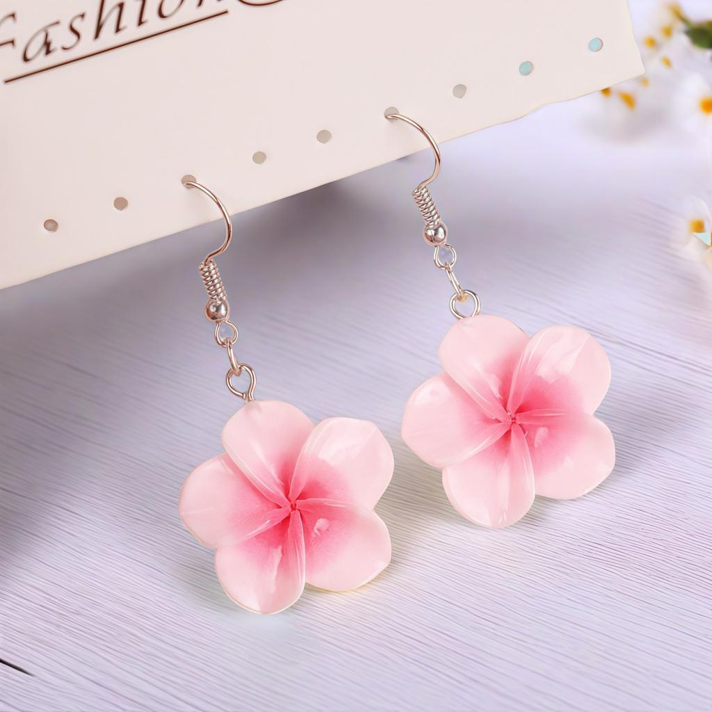 Summer Fashion Flower Resin Earrings