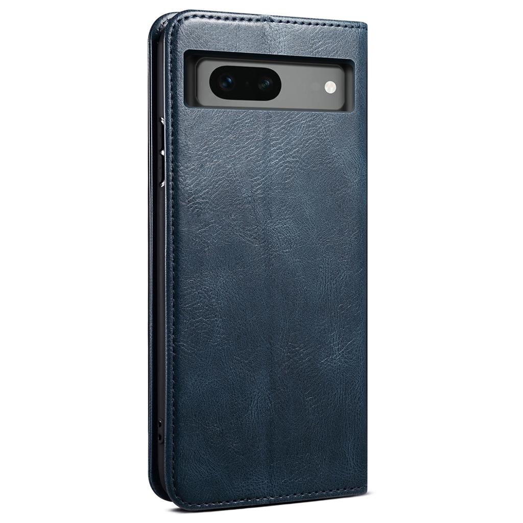 For Google Pixel 8a Case Waxy Crazy Horse Leather Phone Cover