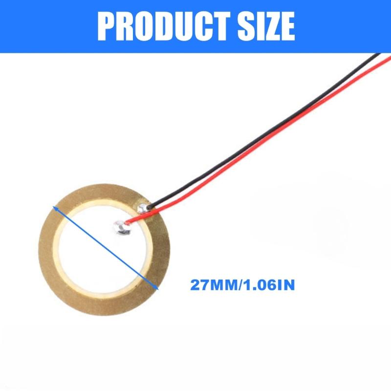 Pack Of 10 27mm Piezo Ceramic Buzzer Disc For Alarms And Timers Electronic Devices With High Sensitivity And Durability