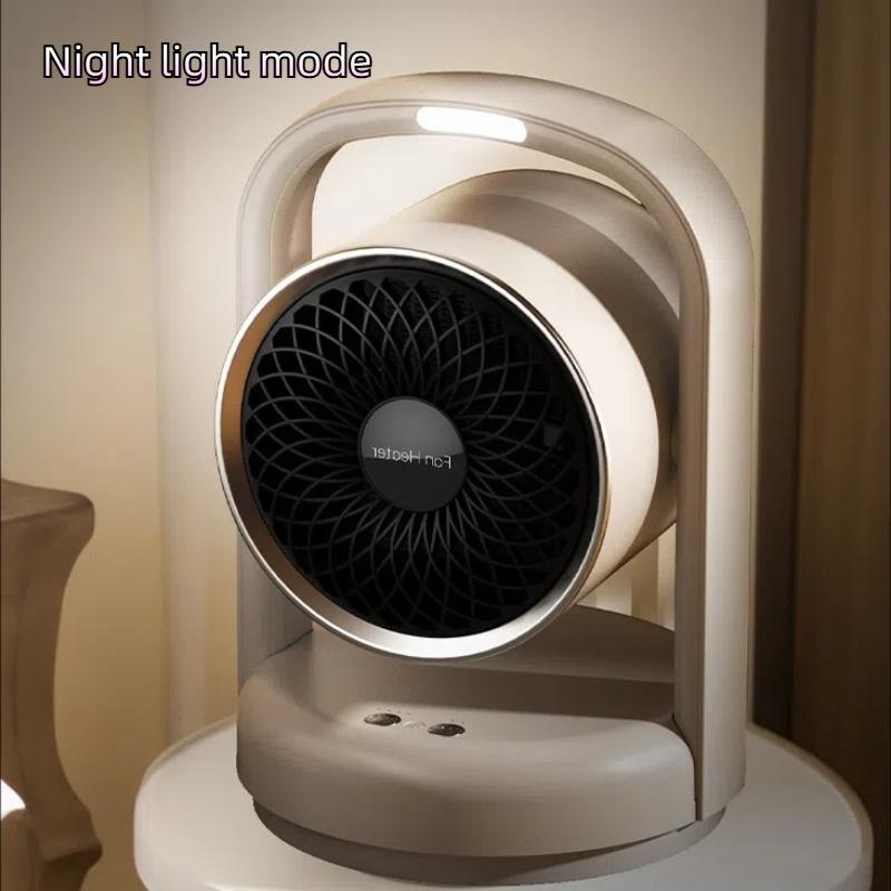 PTC Electric Fan Heater Small Electric Heater Warm Air Blower with Small Night Light