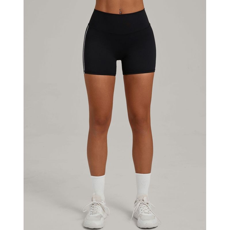European and American Style Summer Seamless Brushed Shorts High-Waisted Tight Yoga Sports Running Tummy Control Butt-Lifting Fitness Pants for Women