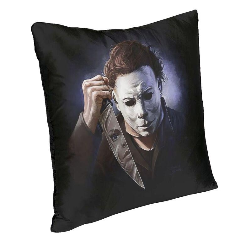 Halloween Film Horror Michael Myers Federa Cuscino Divano Arredo Casa Cuscino Decorativo Quadrato 40x40cm