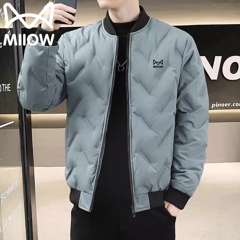 MIIOW Men's Slim Fit Warm Baseball Jacket