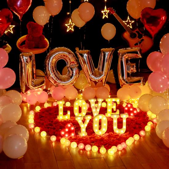 LED Letter Light Switch Design Waterproof Plastic Alphabet Letter Night Light Lamp for Party Club Bar