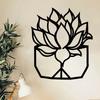 1pc Rust Resistant Succulent Metal Wall Art Garden Fence Sculpture Housewarming Gift Living Room Plant Decor